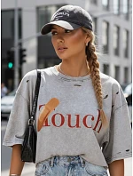 Dámske tričko TOUCH svetlo šedé FashionStreet RY2629