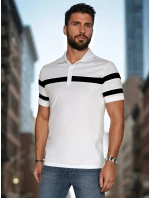 Pánská polokošile s pruhy bílá Dstreet model 21987854 - FashionStreet