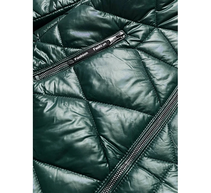 DAMSKA KURTKA PRZEJŚCIOWA PLUS SIZE ZIELONA model 21242859 - FC MINA