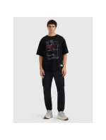 Pánske tričko oversize s potlačou 4F 4FRAW25TTSHM3257-20S Pánske tričko oversize s potlačou 4F 4FRAW25TTSHM3257-20S