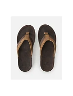 Plážové šľapky RIP CURL Bell.S Leather Open Toe, hnedé