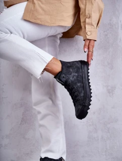 Trampki Damskie Big Star Wysokie Ocieplane Czarne GG274069