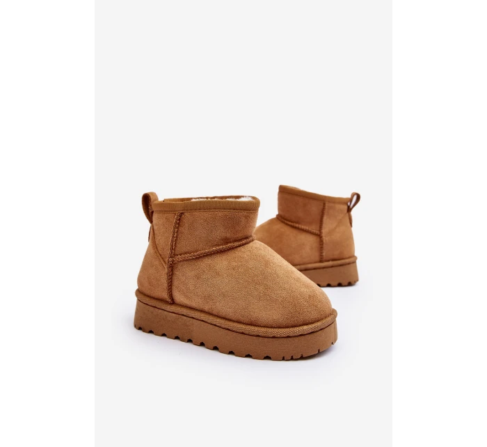 Dziecięce Śniegowce Botki Ocieplane Camel Nallita Dziecięce Śniegowce Botki Ocieplane Camel Nallita