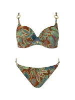 Dámske dvojdielne plavky Mykonos 2 S936MN2 Green Patterned - Self Dámske dvojdielne plavky Mykonos 2 S936MN2 Green Patterned - Self