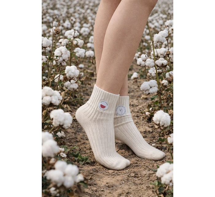 Dámské přírodní ponožky 100% bavlna 201