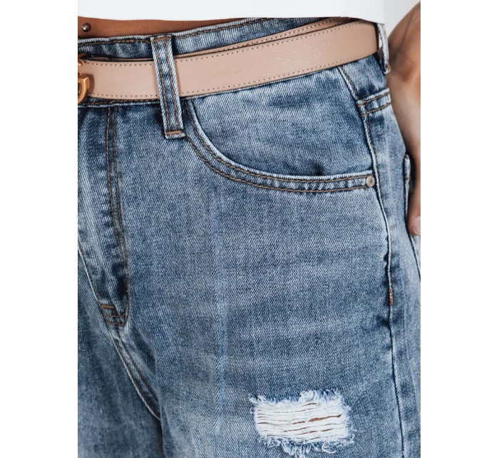 Dámské džínové kalhoty s dírami modré model 21992810 - Dstreet Dámské džínové kalhoty s dírami modré model 21992810 - Dstreet