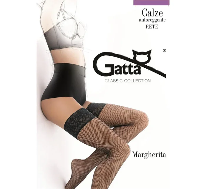 Dámské samodržící síťované punčochy  nr 01 model 7456629 - Gatta