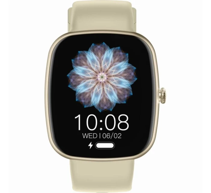 Dámské chytré hodinky  béžový silikonový řemínek + černý řemínek model 21807107 - Gravity