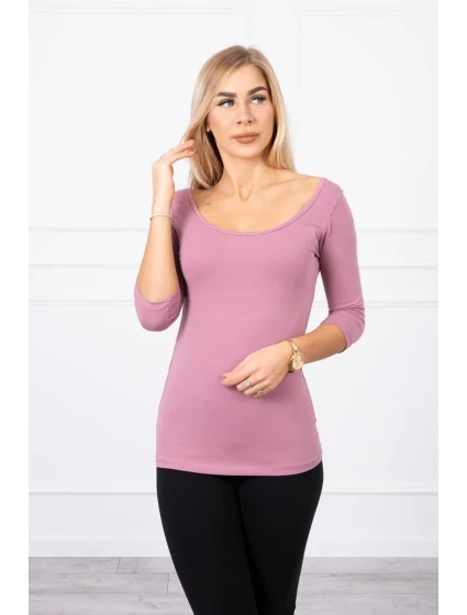 Halenka s kulatým výstřihem tmavě růžová Halenka s kulatým výstřihem tmavě růžová