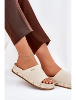 Dámské žabky na platformě Big Star model 21690727 Beige - Big Star Shoes Dámské žabky na platformě Big Star model 21690727 Beige - Big Star Shoes