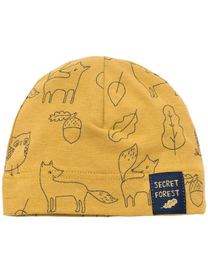 Čiapka Pinokio Secret Forest Bonnet Curry Pattern