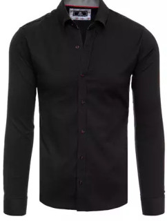 Pánska elegantná čierna košeľa Dstreet DX2328
