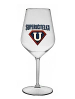 SUPERUČITELKA (MARK) - číry nerozbitný pohár na víno 470 ml