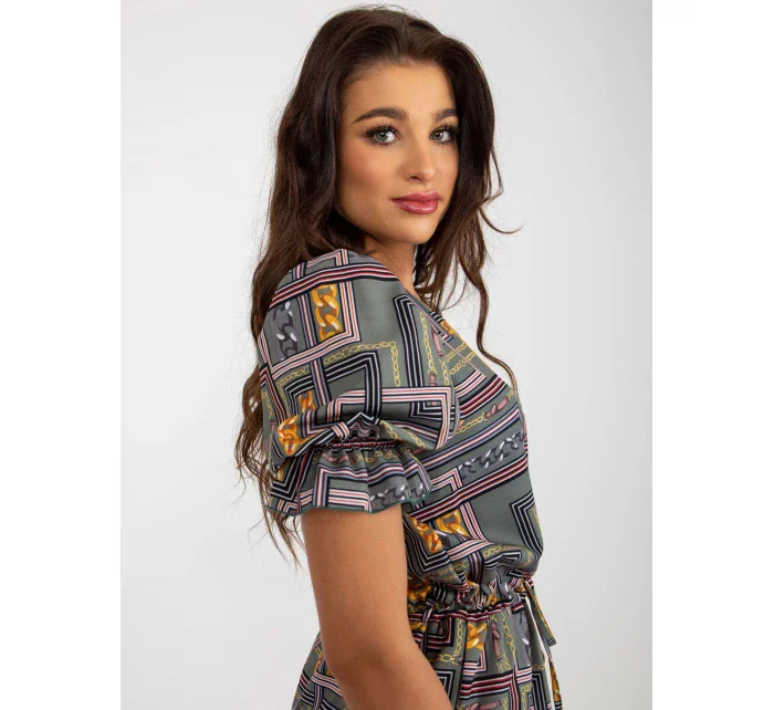 Dámske šaty LK SK 507468.75P Khaki mix - FPrice