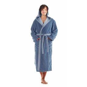 Unisex župan Tampa duo s kapucňou 3959 5456 denim - Vestis Unisex župan Tampa duo s kapucňou 3959 5456 denim - Vestis