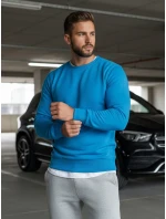 Pánská hladká modrá mikina Dstreet model 21962310 - FashionStreet Pánská hladká modrá mikina Dstreet model 21962310 - FashionStreet