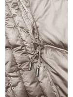 Dlhá zimná bunda slim-fit cappuccino S'west (B8201-12)