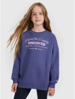 Dievčenská oversize mikina s kapucňou 4F 4FJRAW25TSWSF2428-33S