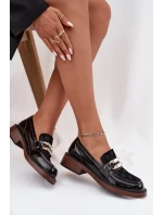 Kožené lakované dámské s detailem  Černé model 21713844 - D&A