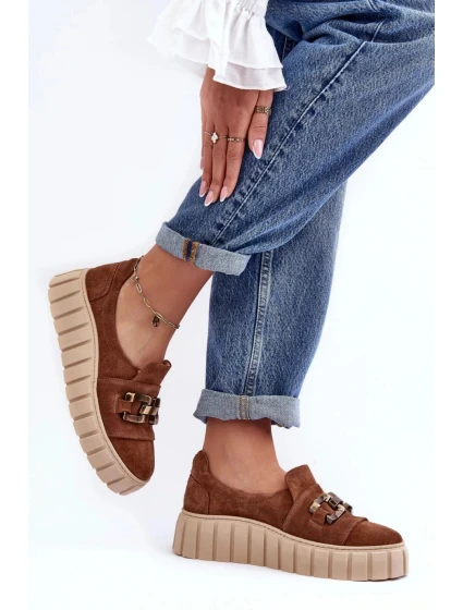 Dámské polobotky model 21038458 Hnědá s béžovou Lewski Shoes - Inello