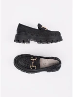 Komfortní mokasíny dámské černé platforma Komfortní mokasíny dámské černé platforma