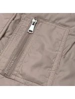 Obojstranná béžová dámska vesta (2383)