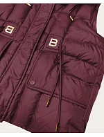 Dámska páperová bunda bez kapucne Goodlookin Burgundy (B8600-27) Dámska páperová bunda bez kapucne Goodlookin Burgundy (B8600-27)