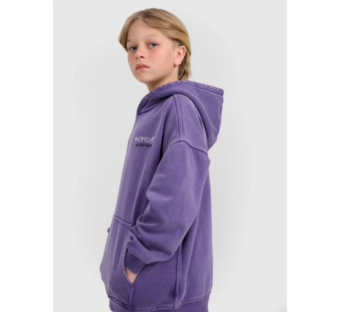 Chlapecká mikina s kapucí model 21816992 - 4F Chlapecká mikina s kapucí model 21816992 - 4F