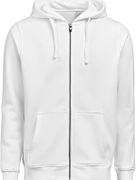 Untagged Movement OCS RCS mikina s kapucou na zips Unisex mikina s kapucou z hrubej bavlny 66.5010 biela