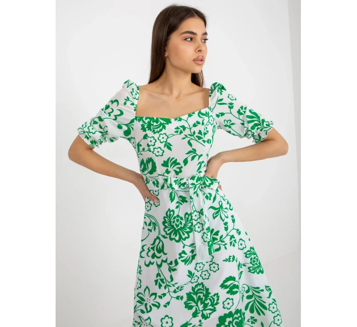 LK SK 508944 šaty.45P biela zelená