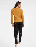 Dámské pyžamo  Hořčicová a černá  model 18754579 - HENDERSON LADIES