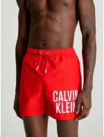 Pánske stredne dlhé plavecké šortky so šnúrkou KM0KM00794 XNE Red - Calvin Klein