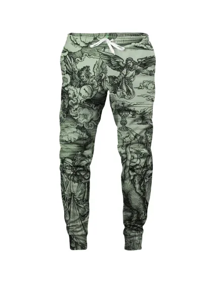 Unisex tepláky SWPN-PC AFD437 Zelené s potlačou - Aloha From Deer