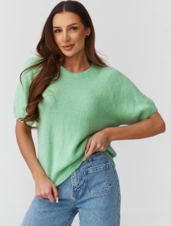 Sveter s krátkym rukávom model 224078 Makadamia