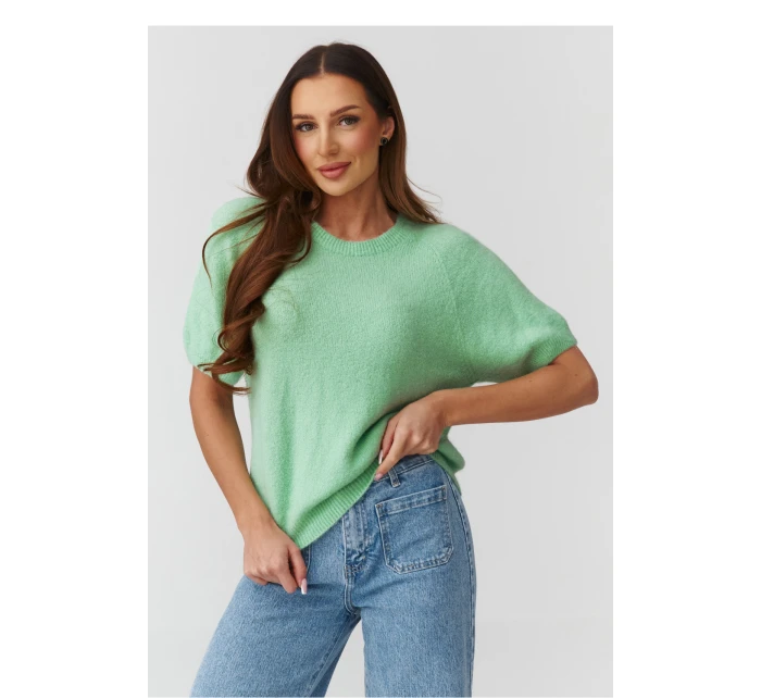 Sveter s krátkym rukávom model 224078 Makadamia