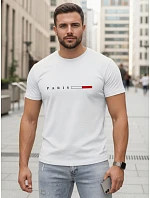 Koszulka męska bawełniana z napisem PARIS biała model 22316099 - FashionStreet Koszulka męska bawełniana z napisem PARIS biała model 22316099 - FashionStreet