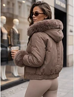 Dámská krátká zimní bunda s kožešinou Fango FashionStreet TY5997 Dámská krátká zimní bunda s kožešinou Fango FashionStreet TY5997