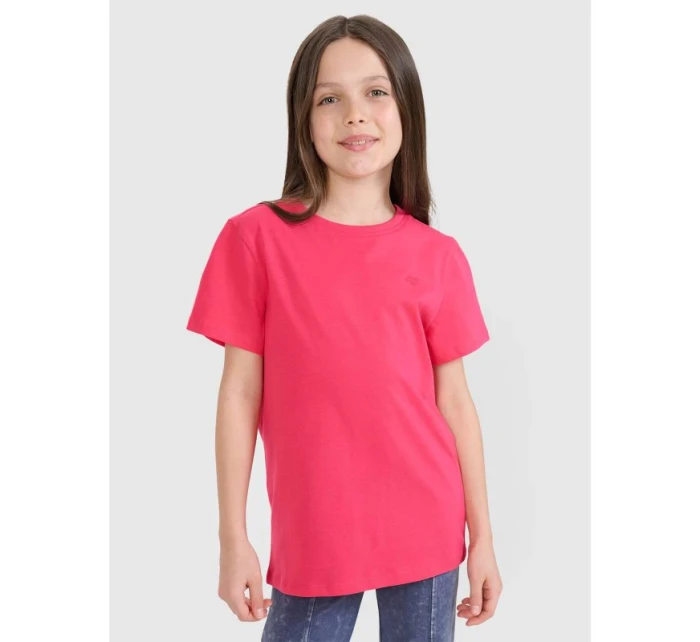 Dievčenské jednofarebné tričko 4F 4FJWSS25TTSHF2177-55S