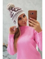Dámská čepice s bambulí Rosa model 18752419 - K-Fashion