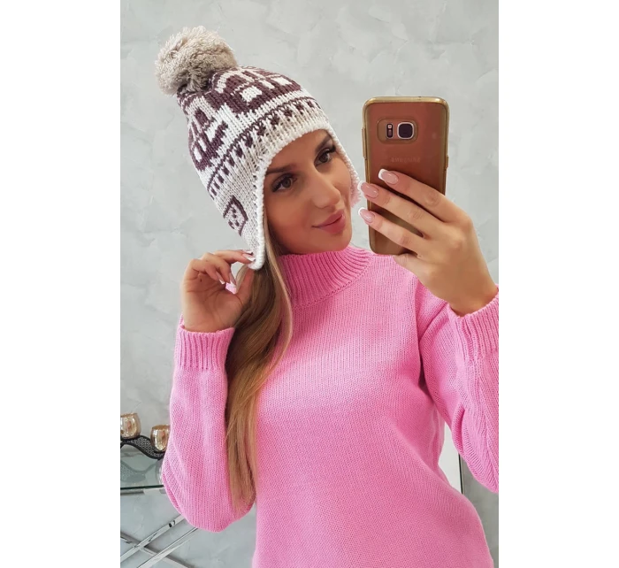 Dámská čepice s bambulí Rosa model 18752419 - K-Fashion