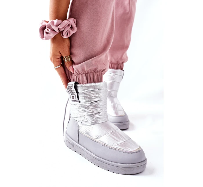 Dámské Sněhule Big Star model 21561942 Stříbrné - Big Star Shoes Dámské Sněhule Big Star model 21561942 Stříbrné - Big Star Shoes