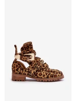 Dámské Kotníkové Boty Lu Boo Semišové s model 21516977 Leopard Rock Girl - Boto Dámské Kotníkové Boty Lu Boo Semišové s model 21516977 Leopard Rock Girl - Boto