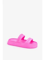 Dámske ľahké papuče na platforme S.Barski - fuchsiová