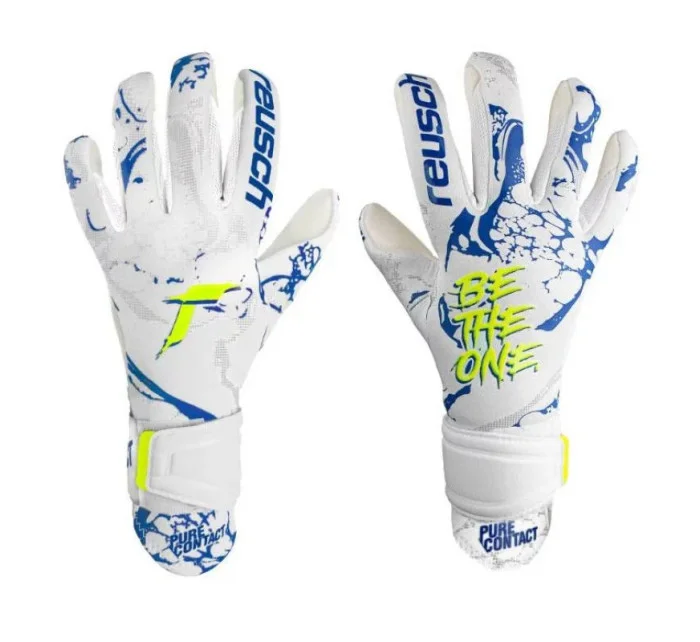 Pánske brankárske rukavice M 5370200-1089 bielo-modré - Reusch