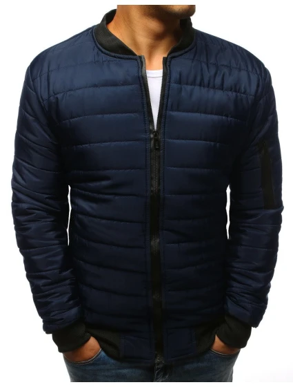 Pánská prošívaná bunda bomber tmavě modrá model 21962008 - FashionStreet
