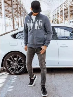 Pánská mikina na zip s potiskem tmavě šedá Dstreet model 21966610 - FashionStreet