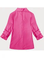 Tenká bunda s volánovými rukávmi ružová (22-356) Tenká bunda s volánovými rukávmi ružová (22-356)