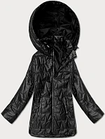 Čierna tenká bunda s kapucňou Goodlookin Plus Size (B8576-1)