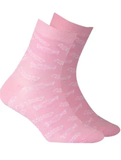 TENKÉ PONOŽKY FARBA 6-11 ROKOV DIEVČATÁ RUŽOVÁ 30-32