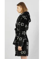 Dámsky župan krátky s kapucňou Hviezdy